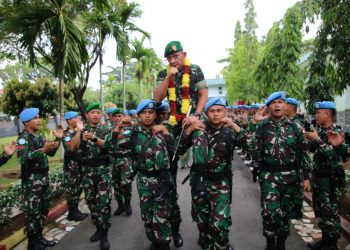 Pangdam I/BB Pimpin Upacara Pengantaran Satgas Kompi Zeni TNI Kontingen Garuda XX-Q/Monusco