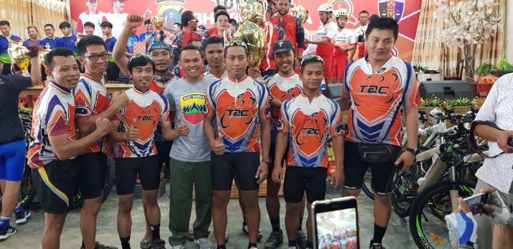 Pesepeda Tour De Bhayangkara Polda Sumut 2019 Gowes dari Medan ke Pantai Bali Lestari 