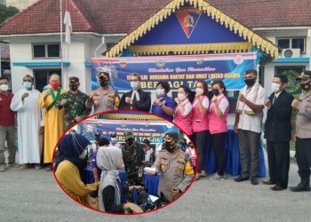 Kapolres Tanjungbalai Bersama Tokoh Lintas Agama Berbagi Takjil Gratis