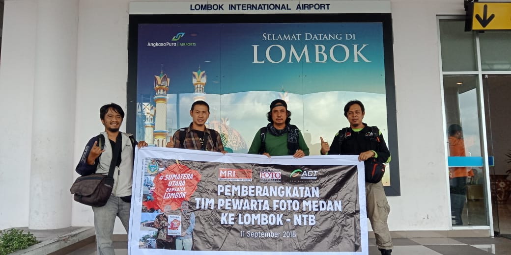Mengusung Misi Kemanusiaan, Empat Pewarta Foto dari Medan Berangkat ke Lombok Mengusung Misi Kemanusiaan, Empat Pewarta Foto dari Medan Berangkat ke Lombok
