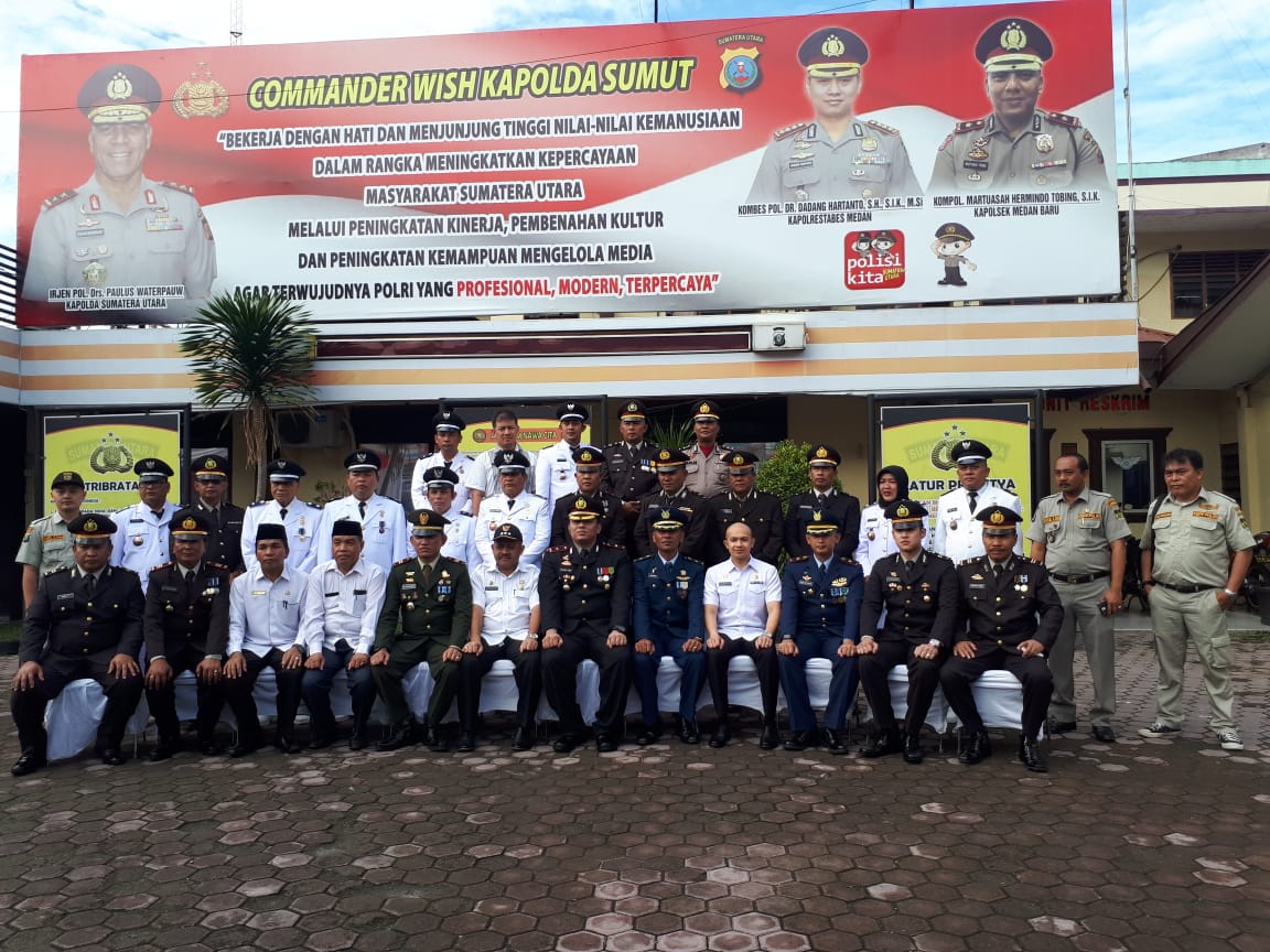 HUT Bhayangkara 72, Polsek Medan Baru Gelar Upacara Bersama Camat dan Lurah HUT Bhayangkara 72, Polsek Medan Baru Gelar Upacara Bersama Camat dan Lurah