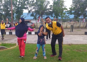 Sinergitas TNI/Polri Senam Bersama Masyarakat Medan Belawan