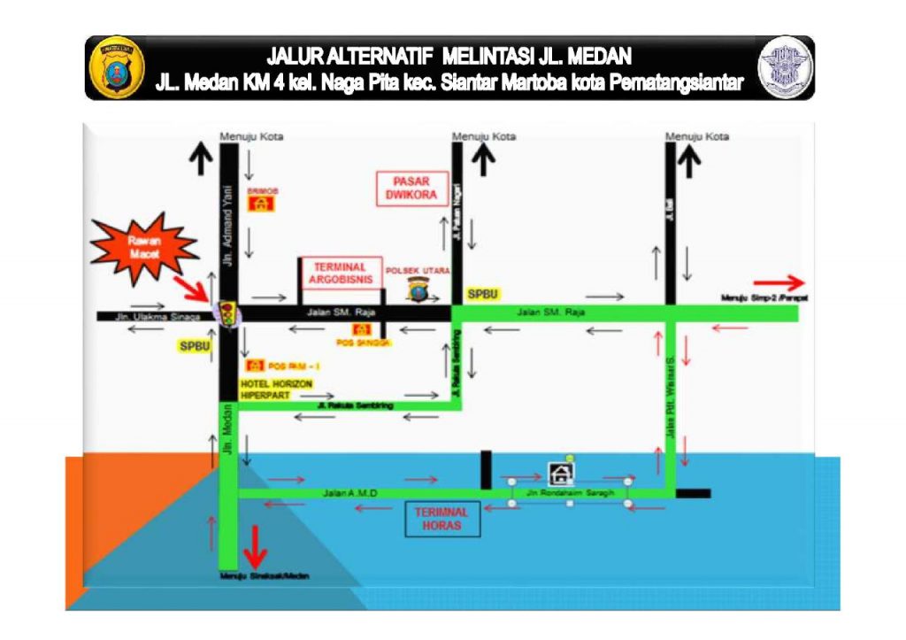 Penting! Ini Jalur Alternatif Bagi Pengendara yang Melintasi Siantar Saat Lebaran 2018