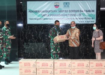 Pangdam I/Bukit Barisan Terima Bantuan 3500 Liter Minyak Goreng dari PT. Musim Mas