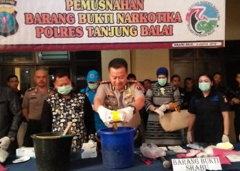 Tiga Kilo Sabu dan Narkoba Lainnya Dimusnahkan di Tanjung Balai
