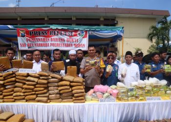 Polrestabes Medan Musnahkan Puluhan Kilo Sabu, Ekstasi dan Ganja