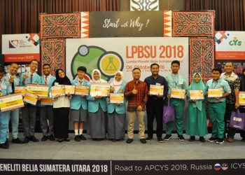SMAN 1 Matauli dan SMP AL Muslimin Pandan Menang Lomba Peneliti Belia Sumut 2018