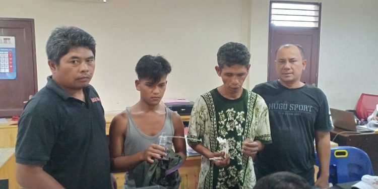 Polisi Sempat Dilempari Batu, Lalu Dua Pengguna Sabu Diamankan Polrestabes Medan