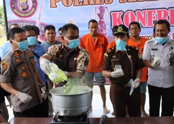 Narkoba Senilai Rp1,5 M Dimusnahkan di Sergei