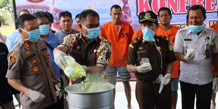 Narkoba Senilai Rp1,5 M Dimusnahkan di Sergei