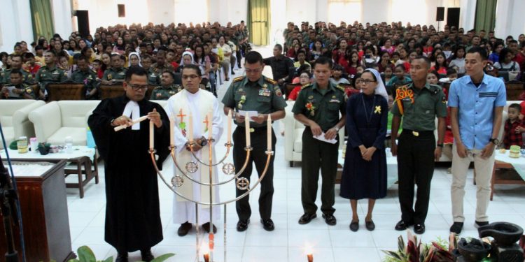 Keluarga Besar Rindam I/BB Gelar Perayaan Natal bersama Prajurit dan PNS di Siantar