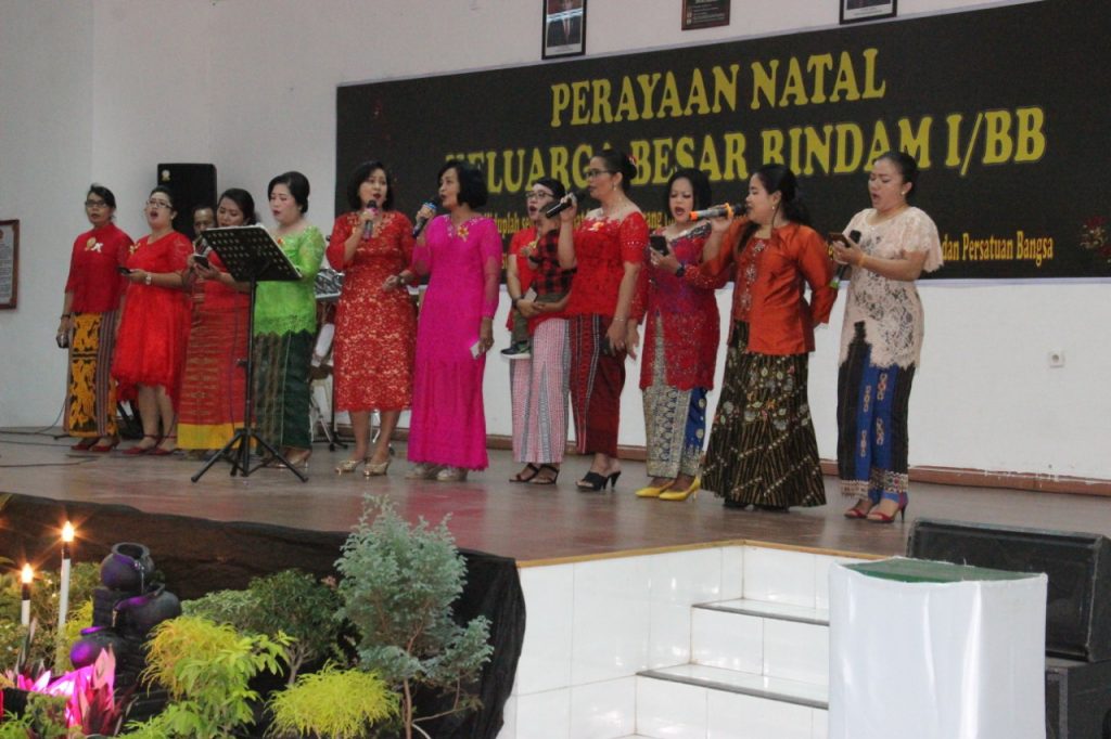 Keluarga Besar Rindam I/BB Gelar Perayaan Natal bersama Prajurit dan PNS di Siantar