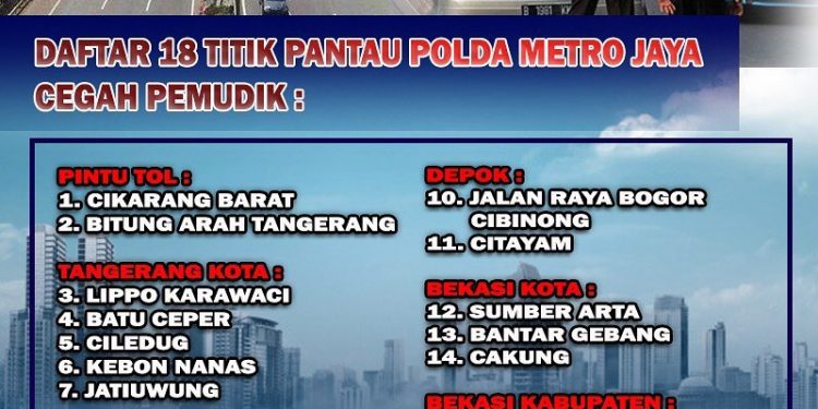 Mudik Lewat Tol Cikampek dan Bitung, 1.181 Kendaraan Diminta Putar Balik