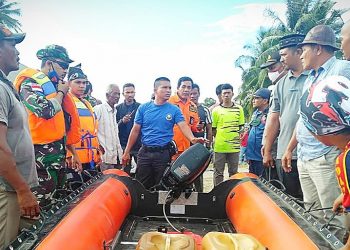 Tiga Nelayan Dilaporkan Hilang, Posmat TNI AL Tapaktuan Lanal Simeulue Lakukan Pencarian