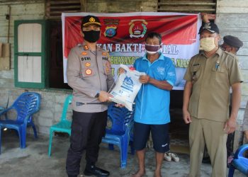 Bantu Warga Hadapi Pandemi Covid-19, Jajaran Polres Nias Sumbangkan 800 Kg Beras