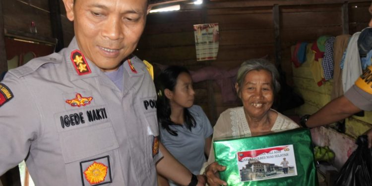 Begini Polres Nias Selatan Wujudkan Kepeduliannya Terhadap Sesama