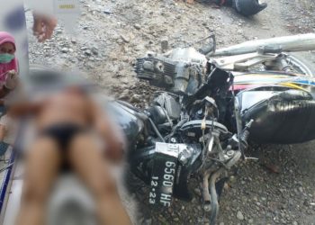 Pagi yang Naas, Pengendara Kharisma Tewas Ditabrak Tronton di Jalinsum Medan-Tebingtinggi