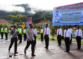 Kapolres Tapteng AKBP Nicolas Dedy Arifianto Pimpin Apel Gelar Pasukan Ops Patuh Toba 2020