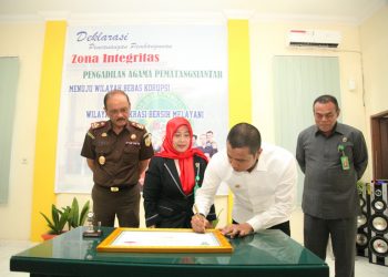 Pengadilan Agama Siantar Canangkan Zona Bebas Korupsi