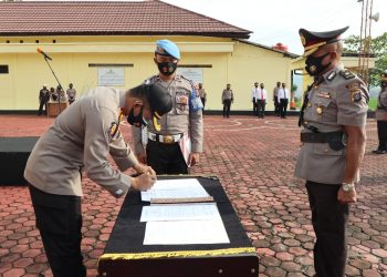 Kapolres Pakpak Bharat Pimpin Sertijab Sejumlah Perwira