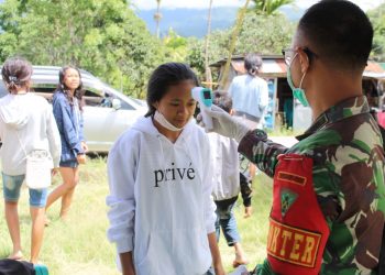 Satgas Pamtas RI-RDTL Yonif 132/BS Dirikan Posko Siaga Covid-19 Bersama Pemda di Perbatasan