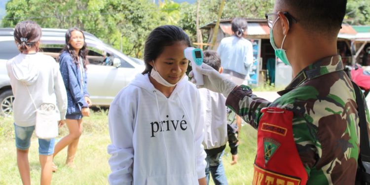 Satgas Pamtas RI-RDTL Yonif 132/BS Dirikan Posko Siaga Covid-19 Bersama Pemda di Perbatasan Satgas Pamtas RI-RDTL Yonif 132/BS Dirikan Posko Siaga Covid-19 Bersama Pemda di Perbatasan