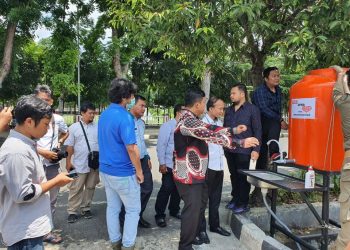 DPRD Siantar Siapkan Tempat Cuci Tangan untuk Publik di Jalan H Adam Malik