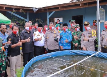 Kapolda Lampung Irjen Pol Drs Purwadi Arianto Panen Raya, Tabur Benih dan Bakti Sosial di Tulang Bawang Barat