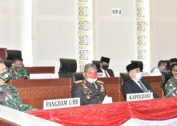 Pangdam I/BB Bersama Forkopimda Sumut Saksikan Pidato Kenegaraan