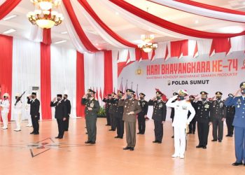 Pangdam I/BB Hadiri Upacara Peringatan ke 74 Hari Bhayangkara