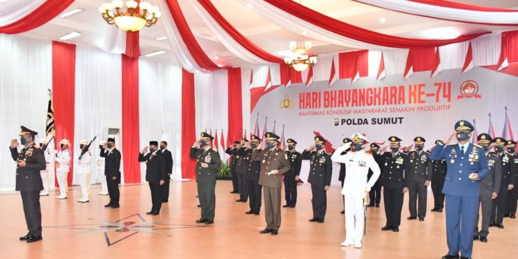 Pangdam I/BB Hadiri Upacara Peringatan ke 74 Hari Bhayangkara