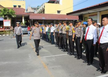AKBP Heribertus Ompusunggu S.I.K. M.Si. Pimpin Apel Gelar Pasukan Patuh Toba 2019