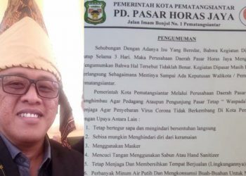 Pasar Horas dan Dwikora di Siantar Tetap Buka