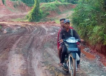 Masyarakat Desa Janji Kecewa, Proyek Peningkatan Jalan Bangun Sari Jadi Kubangan Kerbau