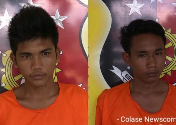 Dua Pelaku Perampasan Tas Berisi Handphone Mendekam di Sel Tahanan Polsek Perdagangan