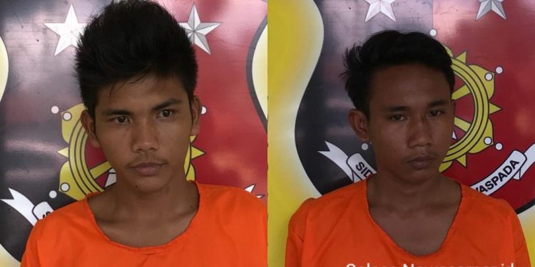 Dua Pelaku Perampasan Tas Berisi Handphone Mendekam di Sel Tahanan Polsek Perdagangan