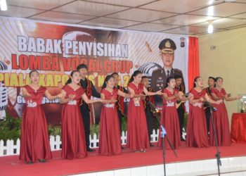 Perdana, Ratusan Peserta Antusias Ikuti Lomba Vocal Grup Piala Kapolres Nias