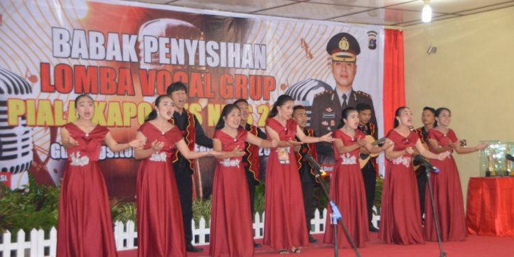 Perdana, Ratusan Peserta Antusias Ikuti Lomba Vocal Grup Piala Kapolres Nias