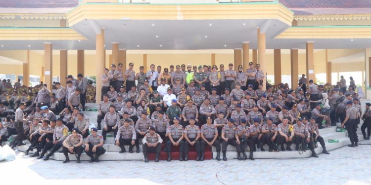 Siap Amankan Pemilu 2019, Kapolrestabes Medan Pimpin Apel Pergeseran Pasukan