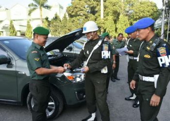 Kodam I Bukit Barisan Periksa dan Cek Kelengkapan Kendaraan Dinas