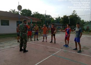 Memotivasi Generasi Muda Personel Kodim 0208/Asahan Himbau Tentang Pentingnya Berolahraga