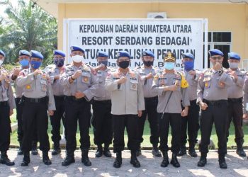 Dir Polairud Poldasu ajak Sat Polairud Polres Sergai Personel Jaga Kekompakan