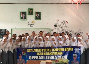 Sat Lantas Polres Lampung Barat Sosialisasi Jelang Operasi Zebra