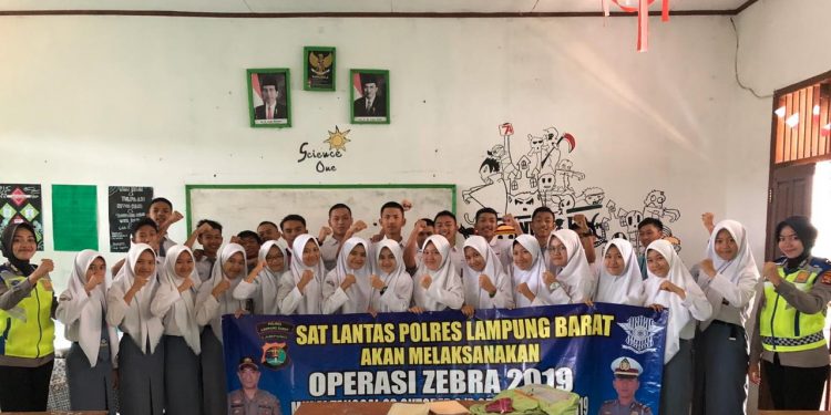 Sat Lantas Polres Lampung Barat Sosialisasi Jelang Operasi Zebra