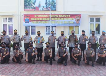 Sembilan Brigadir dan Seorang Perwira Polres Taput Naik Pangkat Setingkat