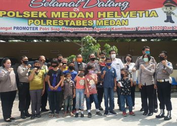Polsek Medan Helvetia Peringati Hari Anak Nasional