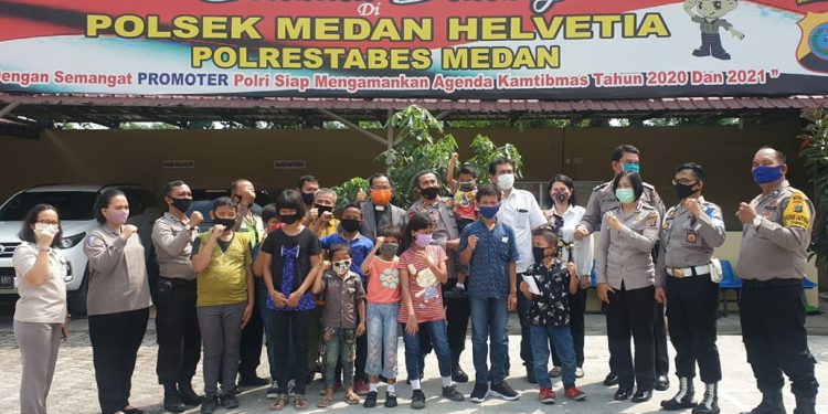 Polsek Medan Helvetia Peringati Hari Anak Nasional