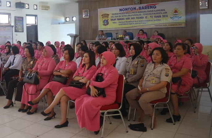 Sambut HUT Polwan ke 70, Polres Simalungun Nobar Film Dokumenter