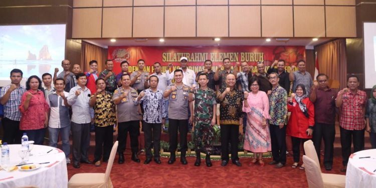 Kapolrestabes Medan Hadiri Silaturahmi Elemen Buruh dengan  Forkomimda Kota Medan