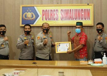 Polres Simalungun Terima Sertifikat Apresiasi Sebagai Peringkat ke - II dari Kantor PPN Wilayah Siantar-Simalungun